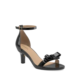 The Pashionista - Coal Patent Bow   Stiletto Heel Kit 3 Coal - FINAL SALE