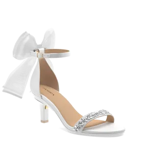 The Pashionista - White Crystal Bow   Stiletto Heel Kit 3 White