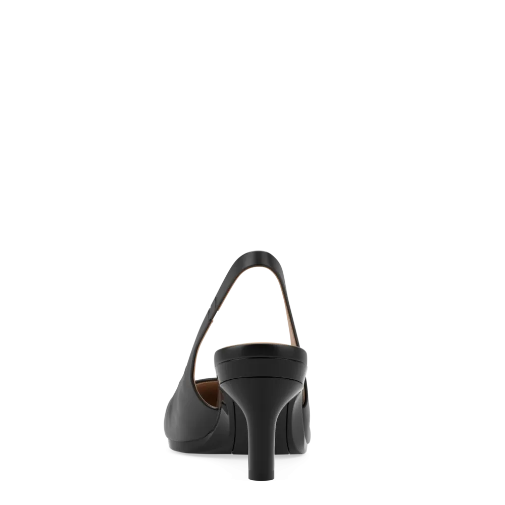 The Slingback - Coal Leather 3 Stiletto