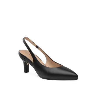 The Slingback - Coal Leather 3 Stiletto