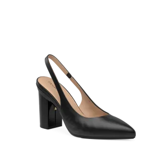 The Slingback - Coal Leather 4 Block