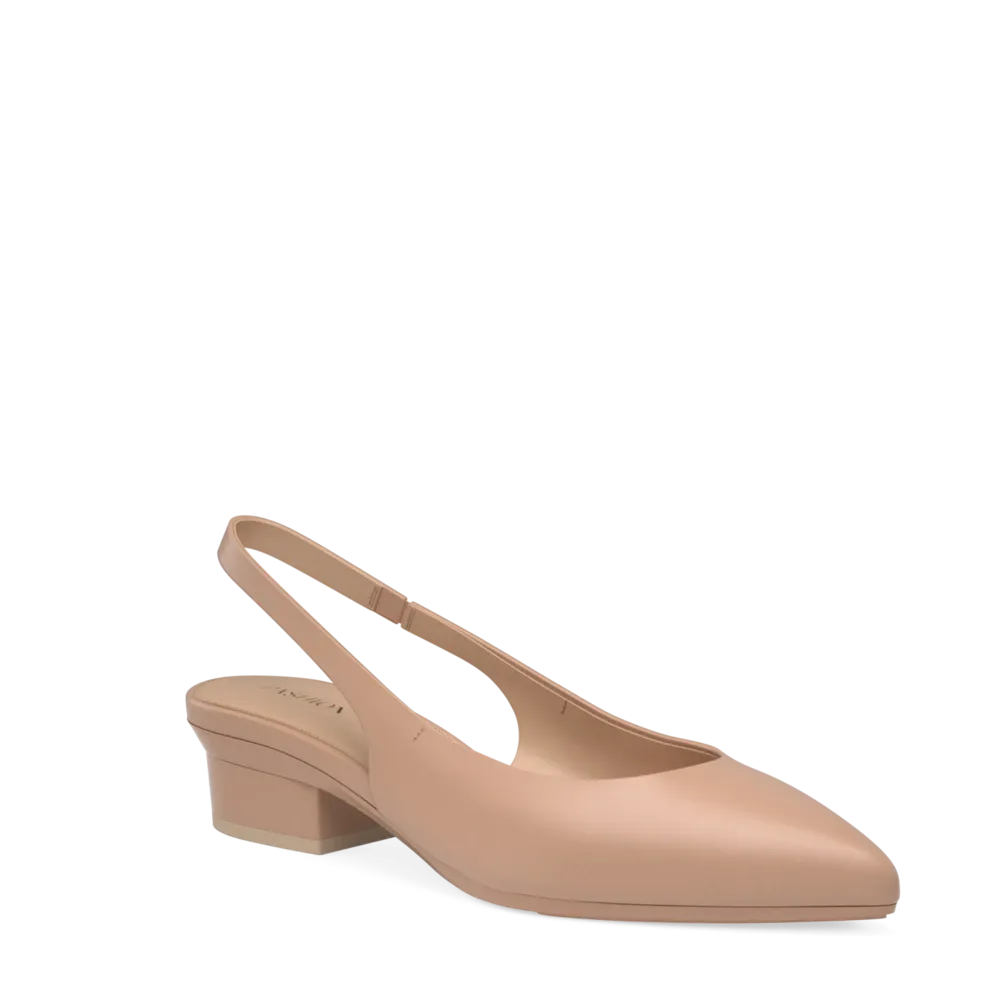 The Slingback - Latte Leather 3 Stiletto