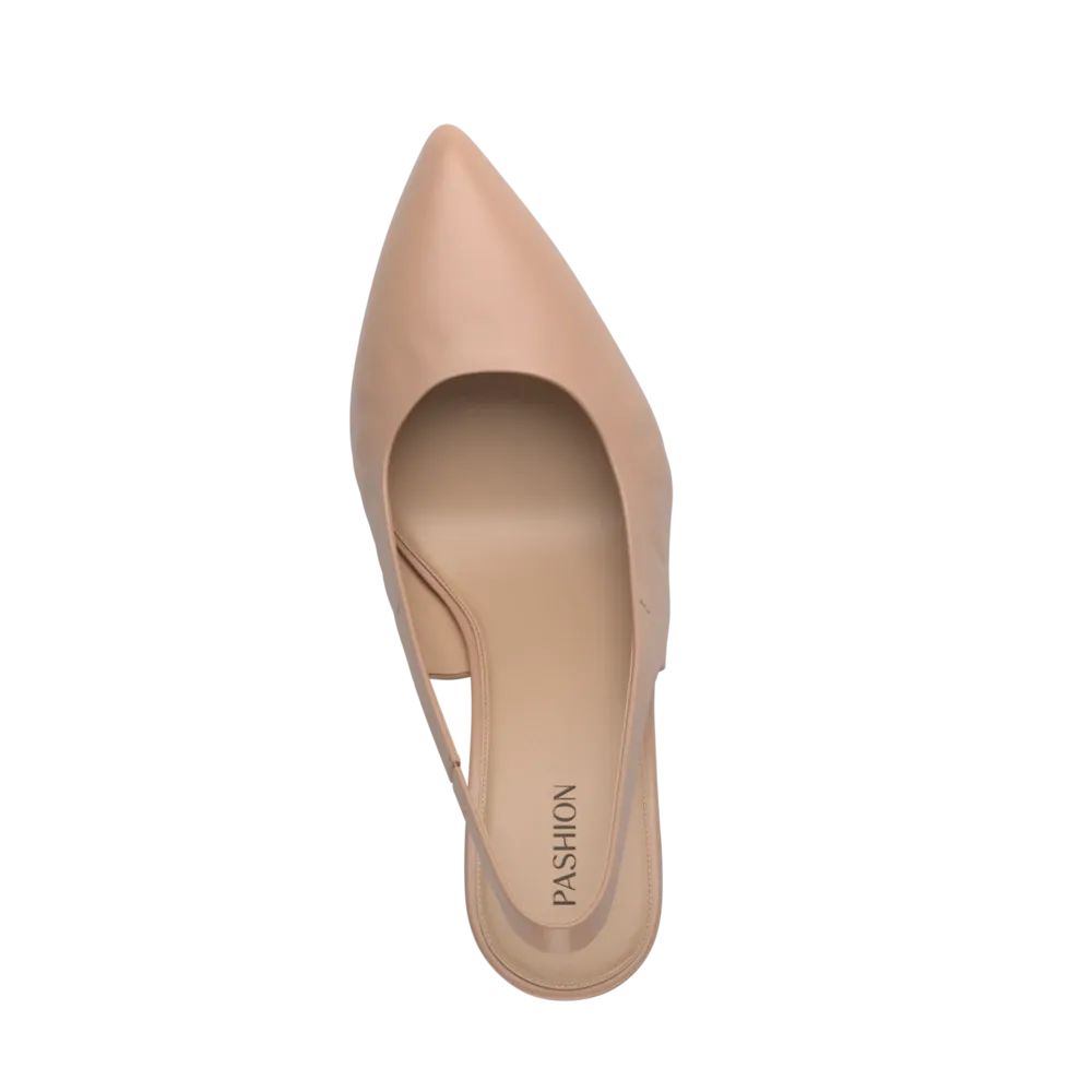 The Slingback - Latte Leather 4 Stiletto