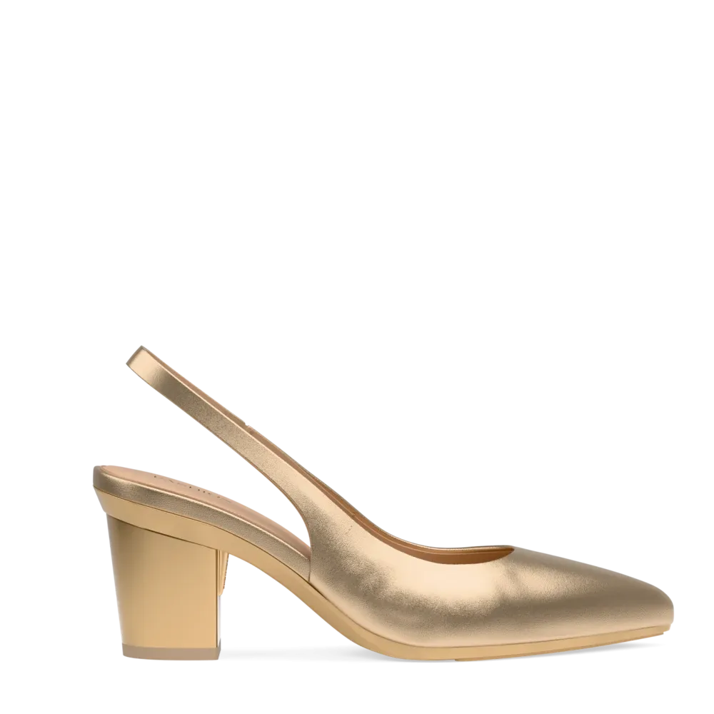 The Slingback - Matte Gold 3 Block