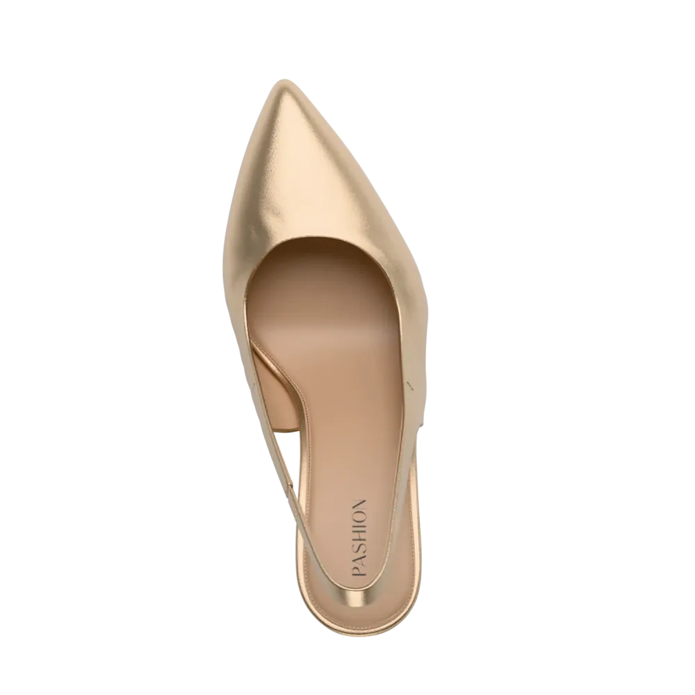 The Slingback - Matte Gold 3 Block