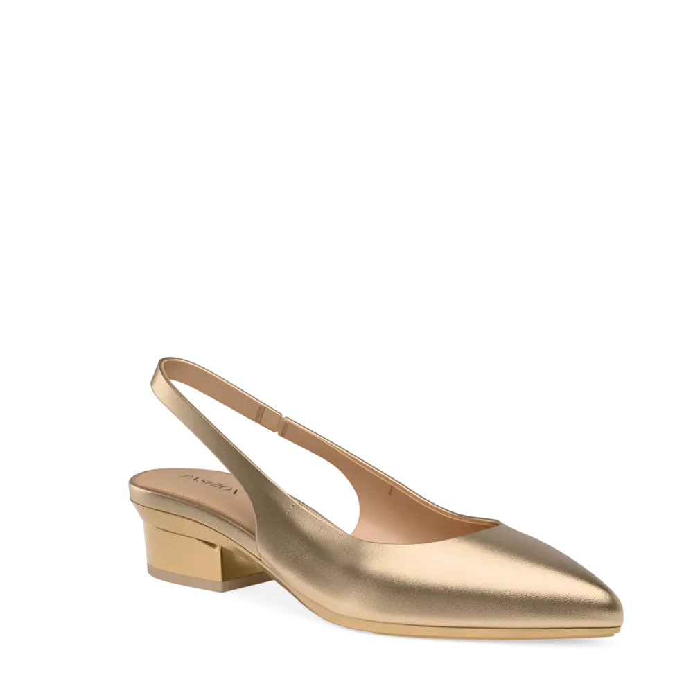 The Slingback - Matte Gold 3 Block