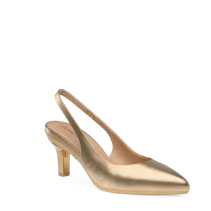 The Slingback - Matte Gold 3 Stiletto