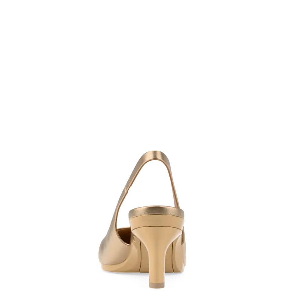 The Slingback - Matte Gold 3 Stiletto