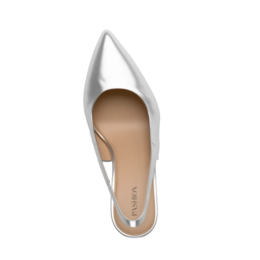 The Slingback - Matte Silver 4 Block