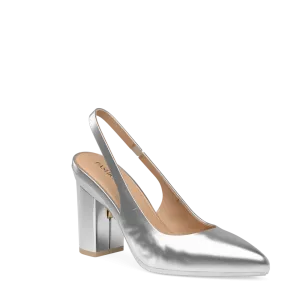 The Slingback - Matte Silver 4 Block