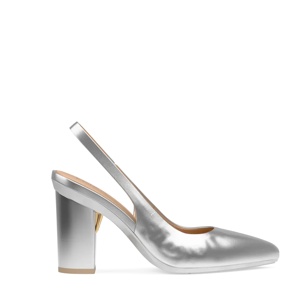 The Slingback - Matte Silver 4 Block