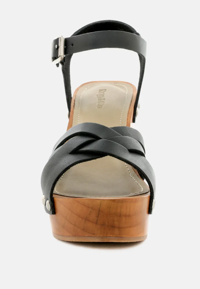 VELMA Black Ankle Strap Sandal