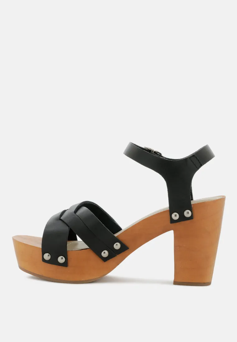 VELMA Black Ankle Strap Sandal