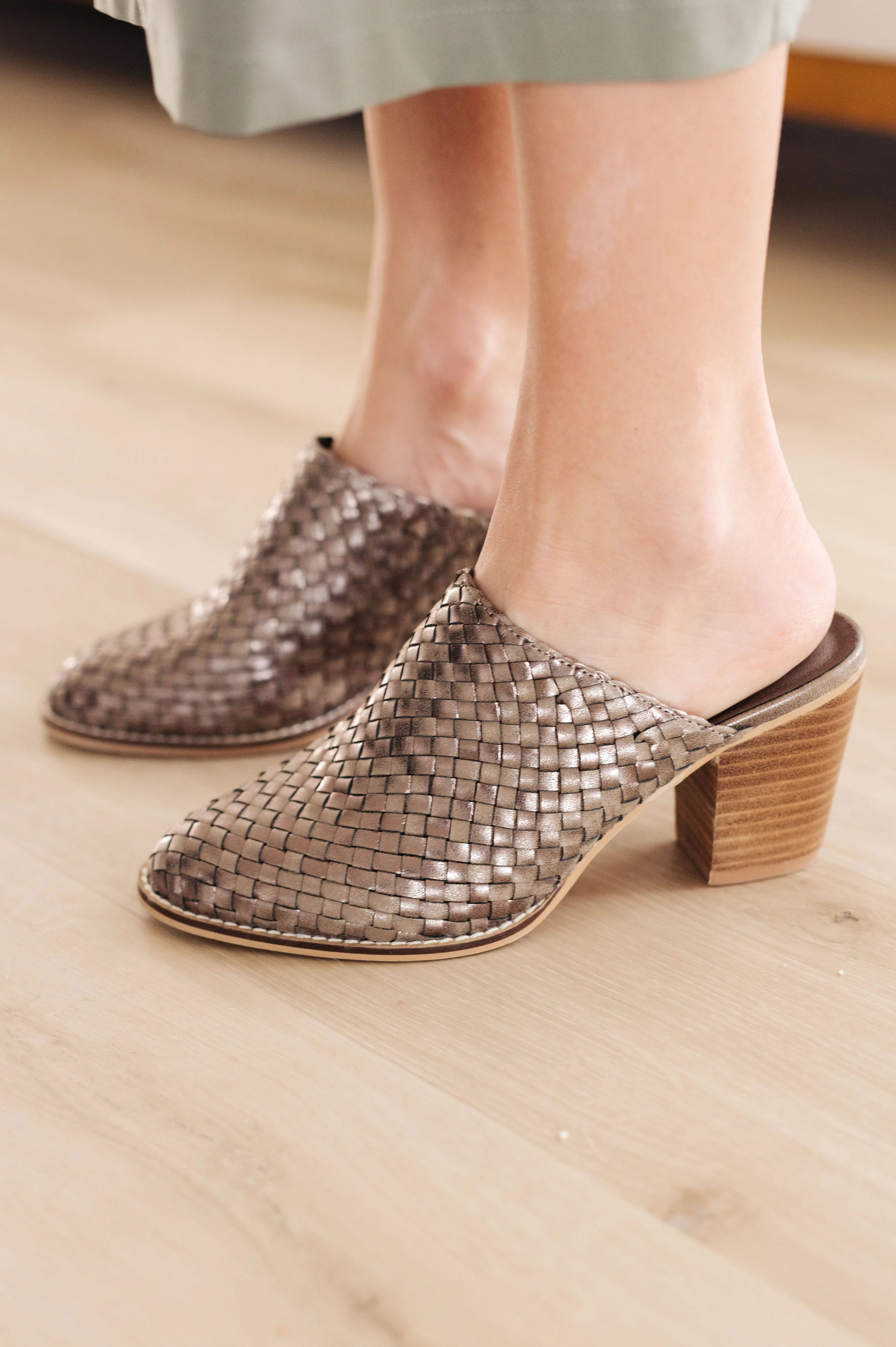 Walk With Me Woven Mules - Corkys