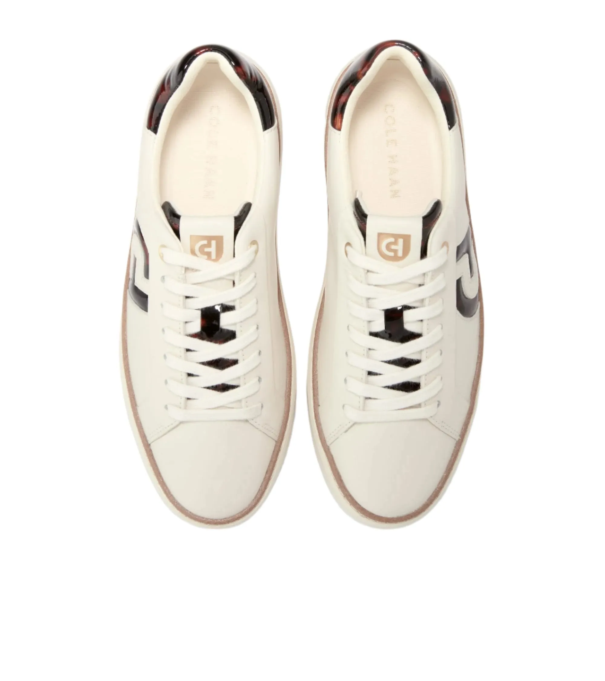 WOMEN'S COLE HAAN GRANDPRØ TOPSPIN SNEAKER | IVORY / TORTOISE PATENT