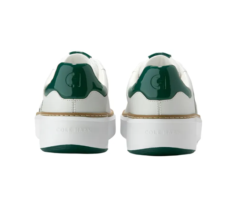 WOMEN'S COLE HAAN GRANDPRØ TOPSPIN SNEAKER | WHITE / PINE PATENT