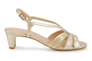 WOMEN'S ROS HOMMERSON LEANDRA HEEL | GOLD SPARKLE LEATHER